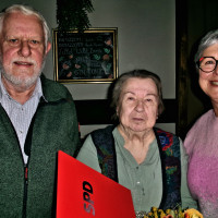 2. Vorstand Franz Wagner, Heidi Struck, 1. Vorstand E. Stegherr-Haußmann